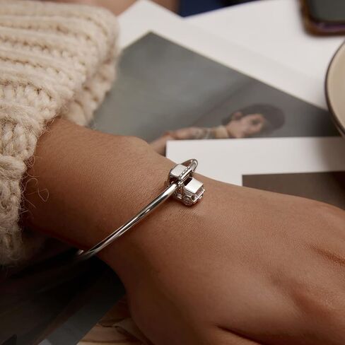 VOROCO 925 Sterling Silver Charm For Bracelet Necklace Charms Bead Pendant for Women Mother Daughter Grandma Family Friends Jewelry Gift in Kuwait