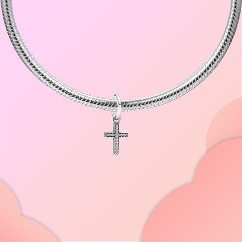 925 Sterling Silver Charm Golden Family Tree Sparkling Cross Cute Dragon Charms Fits Bracelets Necklace Pendant Bead Jewelry Gift for Women Family Friends in Kuwait