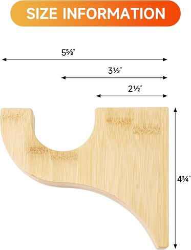 2 Pack Wooden Curtain Rod Brackets, Multipurpose Curtain Rod Holders for Hanging Drapes, Wood Brackets 3-1/2" Return Bracket for 2" Pole, Wooden Hooks for Bathroom, Bedroom, Livingroom, Kitchen in Saudi Arabia