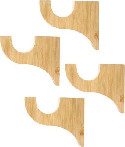 2 Pack Wooden Curtain Rod Brackets, Multipurpose Curtain Rod Holders for Hanging Drapes, Wood Brackets 3-1/2" Return Bracket for 2" Pole, Wooden Hooks for Bathroom, Bedroom, Livingroom, Kitchen in Saudi Arabia