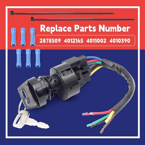 4012166 4011142 2878509 مفتاح الإشعال التبديل 4 الموضع 6 Pin & Harness Pulg Kit متوافق مع Polaris Ranger 400/500/570/800-mid-size/etx/ev-li-ion RZR 570-Base Ace 325/500/500/900 in Saudi Arabia
