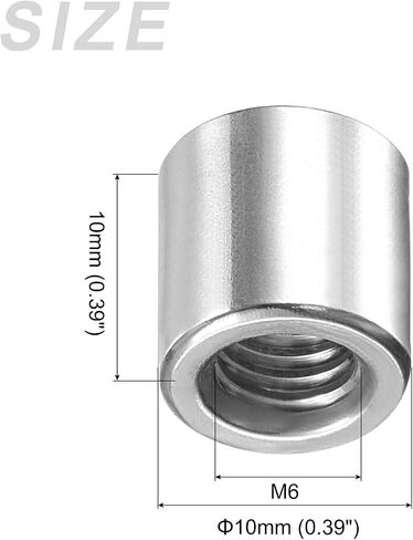 Weld on Bung Nut (M8x14mmx13mm) 10Pcs, Stainless Steel Insert Weldable Fuel Tank Fitting - for Component Maintenance, Weld-On Adapter in Saudi Arabia
