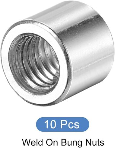 Weld on Bung Nut (M8x14mmx13mm) 10Pcs, Stainless Steel Insert Weldable Fuel Tank Fitting - for Component Maintenance, Weld-On Adapter in Saudi Arabia