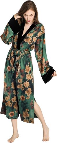 KIM+ONO Women's Kimono Wrap - Watercolor Floral, Charmeuse Kimono Wrap for Women and Men in Saudi Arabia