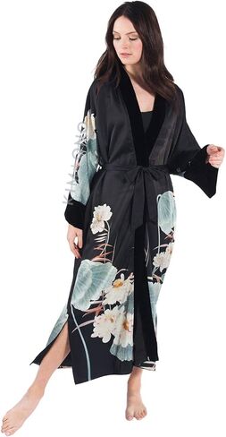 KIM+ONO Women's Kimono Wrap - Watercolor Floral, Charmeuse Kimono Wrap for Women and Men in Saudi Arabia