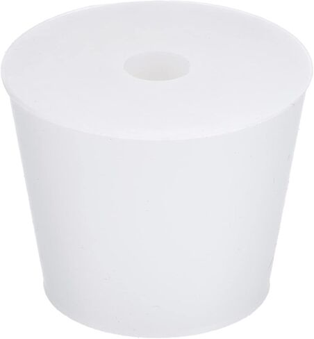 YOKIVE Silicone Rubber Stoppers with Hole, Tapered Plugs with High-Temperature Resistance | Protect Hole, Great for Lab Industry (White, 52mm to 59.7mm) in Saudi Arabia