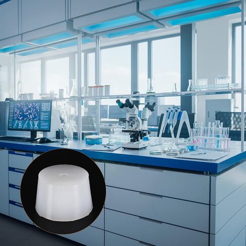 YOKIVE Silicone Rubber Stoppers with Hole, Tapered Plugs with High-Temperature Resistance | Protect Hole, Great for Lab Industry (White, 52mm to 59.7mm) in Saudi Arabia