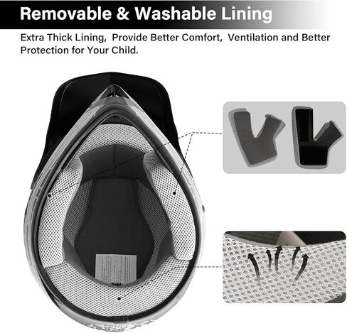 TCT-Motorparts Pink Butterfly Girl Dot Kids Youth Motocross Helmets ATV على الطرق الوعرة دراجة نارية دراجة نارية كاملة الخوذة+قفازات+نظارات متوسطة in Kuwait