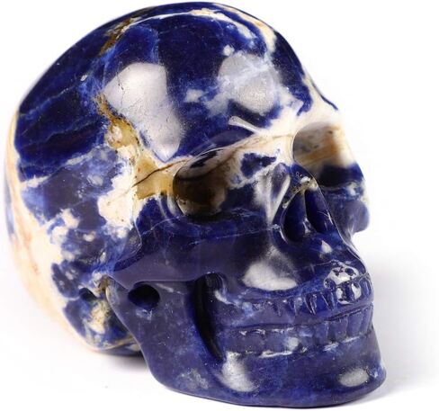 جمجمة كريستال سوداليتي 2.0 بوصة، منحوتة يدويًا من الأحجار الكريمة للفنون الجميلة، تمثال حجر شفاء الريكي.1483 in Kuwait