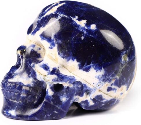 جمجمة كريستال سوداليتي 2.0 بوصة، منحوتة يدويًا من الأحجار الكريمة للفنون الجميلة، تمثال حجر شفاء الريكي.1483 in Kuwait