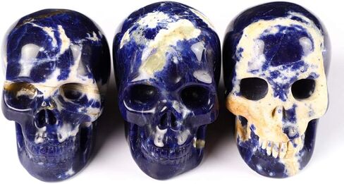 جمجمة كريستال سوداليتي 2.0 بوصة، منحوتة يدويًا من الأحجار الكريمة للفنون الجميلة، تمثال حجر شفاء الريكي.1483 in Kuwait