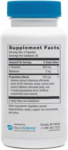NeuroScience Alpha GABA - Non-Drowsy Supplement with L-Theanine, Ashwagandha + Vitamin B6 to Promote Stress Relief & Relaxation - Support Calm During The Day (90 Capsules) in Saudi Arabia