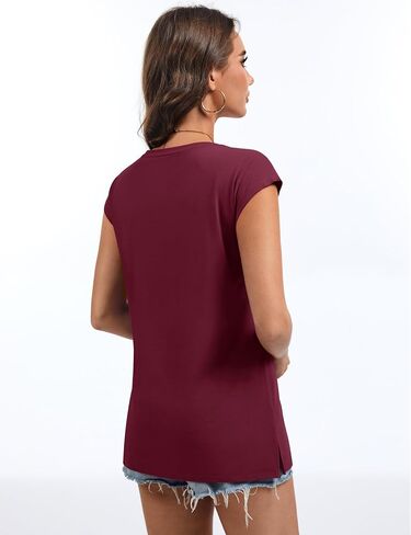 Yucolen Women's Summer Cap Sleeve Thirts Basic Vc. in Saudi Arabia
