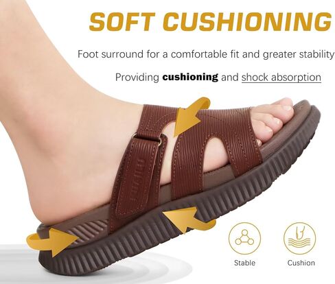 KuaiLu Womens Fashion Orthotic Slides Thick Cushion Recovery Sandals Ladies Slip On Walking Sandles With Comfortable Plantar Fasciitis Arch Support Indoor Outdoor in Saudi Arabia