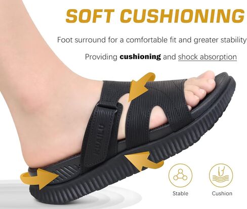 KuaiLu Womens Fashion Orthotic Slides Thick Cushion Recovery Sandals Ladies Slip On Walking Sandles With Comfortable Plantar Fasciitis Arch Support Indoor Outdoor in Saudi Arabia