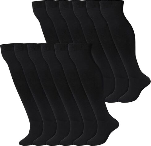 Hicarer 6 Pairs High Baseball Socks over Knee Football Softball Sock Youth Combo Long Sport Men Tube Socks Women in Saudi Arabia
