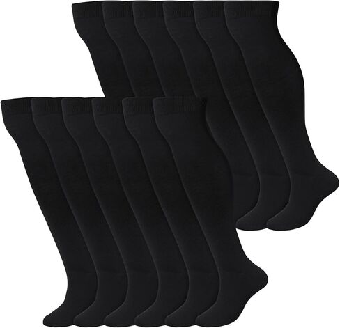 Hicarer 6 Pairs High Baseball Socks over Knee Football Softball Sock Youth Combo Long Sport Men Tube Socks Women in Kuwait