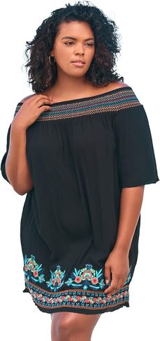 Swim 365 Women's Plus Size Off-The-Shoulder Cover Up in Saudi Arabia