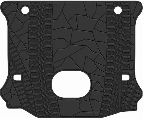 بطانات الشحن مناسبة خصيصًا لسيارة Jeep Wrangler JL 4XE 4 Door 2021 2022 2023 2024 سجادات صندوق السيارة سوداء بالكامل لجميع الأحوال الجوية من المطاط عالي التحمل (لا تناسب 4X4/2 باب) in Kuwait