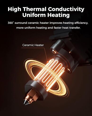 مجموعة أدوات التسخين السيراميكية الرسمية Creality Ender 3 V3/3 V3 Plus، مع فوهة مدمجة، تدعم درجة حرارة عالية 300 درجة مئوية وطباعة عالية السرعة 600 مم/ثانية 60 وات مجموعة Hotend سريعة in Saudi Arabia