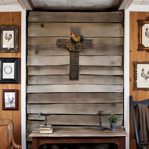 صليب نسر باين ريدج - صليب معلق على الحائط، ديكور منزلي معلق على الحائط، ديكور صليب روحي للجدار، ديكورات الحياة البرية لمقصورة المنزل، ديكور النسر in Kuwait