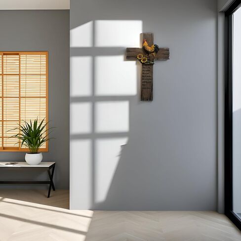 صليب نسر باين ريدج - صليب معلق على الحائط، ديكور منزلي معلق على الحائط، ديكور صليب روحي للجدار، ديكورات الحياة البرية لمقصورة المنزل، ديكور النسر in Kuwait