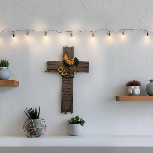 صليب نسر باين ريدج - صليب معلق على الحائط، ديكور منزلي معلق على الحائط، ديكور صليب روحي للجدار، ديكورات الحياة البرية لمقصورة المنزل، ديكور النسر in Kuwait