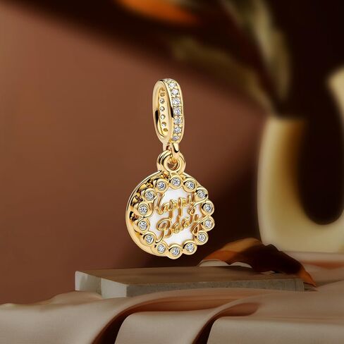 Annmors Gold Charms for Bracelets Family Heart Mom Daughter Dangle Pendants for Women Bracelet & Necklace in Kuwait