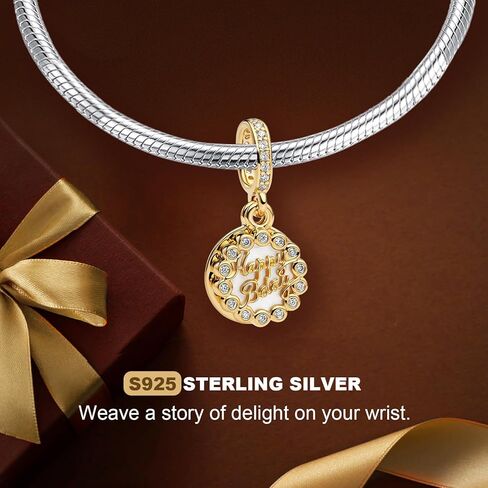 Annmors Gold Charms for Bracelets Family Heart Mom Daughter Dangle Pendants for Women Bracelet & Necklace in Kuwait