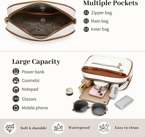 Crossbody Purse for Women Small Crossbody Bags Trendy Vegan Leather with Adjustable Shoulder Straps Gift for Mother Wife Mom in Kuwait