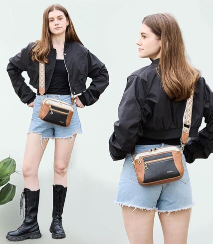 Crossbody Purse for Women Small Crossbody Bags Trendy Vegan Leather with Adjustable Shoulder Straps Gift for Mother Wife Mom in Kuwait