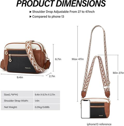 Crossbody Purse for Women Small Crossbody Bags Trendy Vegan Leather with Adjustable Shoulder Straps Gift for Mother Wife Mom in Kuwait