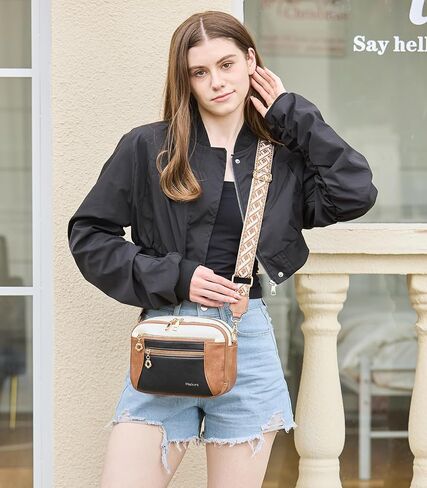 Crossbody Purse for Women Small Crossbody Bags Trendy Vegan Leather with Adjustable Shoulder Straps Gift for Mother Wife Mom in Kuwait