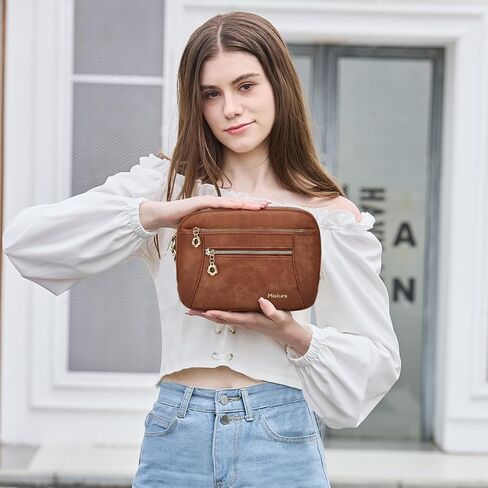 Crossbody Purse for Women Small Crossbody Bags Trendy Vegan Leather with Adjustable Shoulder Straps Gift for Mother Wife Mom in Kuwait