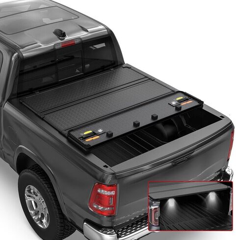 4-Fold 5.5FT Hard Solid Truck Bed Tonneau Cover for 2009-2014 Ford F150 w/Lamp in Saudi Arabia
