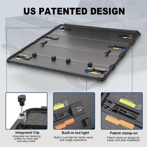4-Fold 5.5FT Hard Solid Truck Bed Tonneau Cover for 2009-2014 Ford F150 w/Lamp in Saudi Arabia