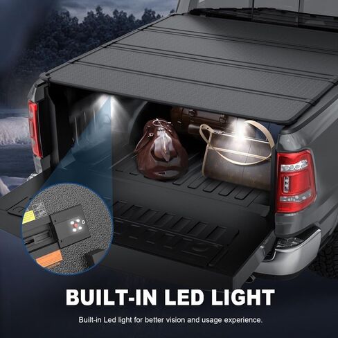 4-Fold 5.5FT Hard Solid Truck Bed Tonneau Cover for 2009-2014 Ford F150 w/Lamp in Saudi Arabia