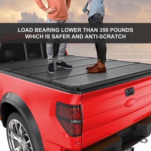 4-Fold 5.5FT Hard Solid Truck Bed Tonneau Cover for 2009-2014 Ford F150 w/Lamp in Saudi Arabia