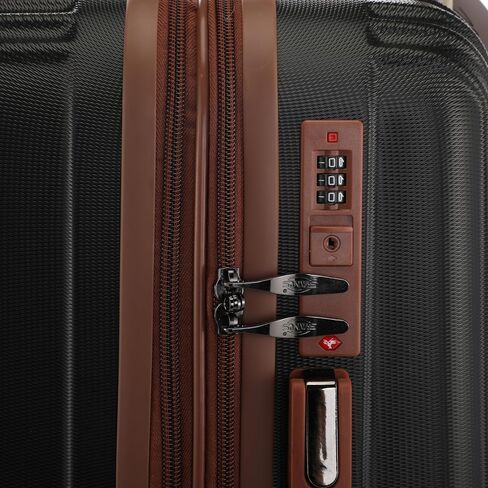مجموعة Siam's Succore 3 قطع على Harside ، قابلة للتوسيع خفيفة الوزن ، الأمتعة مع عجلات TSA Lock Spinner ، 20 بوصة (أسود) in Kuwait