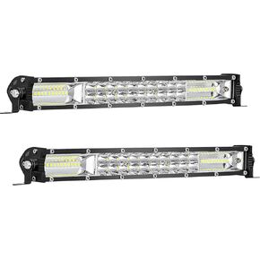 12 Inch LED Light Bar for Truck, 120W 12V 24V Slimline LED Double Row Offroad Driving Fog Light Bar, 10000lm Flood Spot Combo Beam Work Lights for Tractor Boat Golf Cart ATV UTV RV, 2 Pcs in Kuwait
