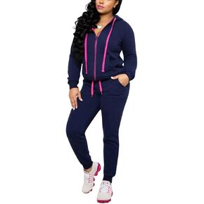 Nimsruc Two Piece Outfits For Women Jogging Suits Casual Jogger Tracksuit Long Sleeve Hoodie Sweatsuit Pants Sets in Saudi Arabia