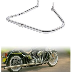 Kuafu Highway Crash Bar متوافق مع 2000-2017 Harley Heritage Softail Fat Boy Springer Flst استبدال لـ HD49004-00 حارس محرك Chrome in Kuwait