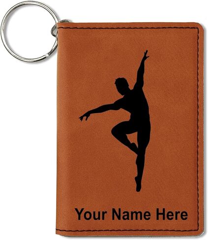 ID Holder Wallet, Ballet Dancer Man, Personalized Engraving Included (Teal) in Kuwait