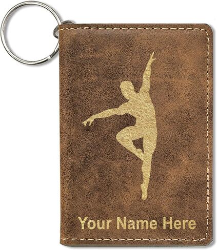 ID Holder Wallet, Ballet Dancer Man, Personalized Engraving Included (Teal) in Kuwait