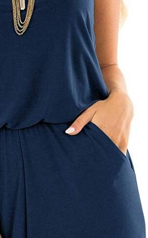 INFITTY Women's Summer Sleeveless Spaghetti Strap Sexy Jumpsuit Rompers Wide Leg Pants Suit in Saudi Arabia