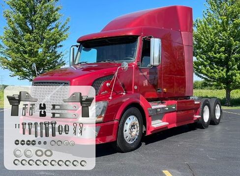 TORQUE Deer Guard Bumper Protector Mount Brackets Set for 2004-2017 Volvo VNL, Full Hardware Included Front Bumper Mounting Bracket Kit (TR096-VLBRK) in Saudi Arabia