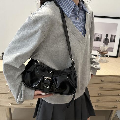 أكياس Y2K الكتف Pu Leather Hobo للأكياس للنساء ، ومحافظات القابض الصغيرة اللطيفة التي تخرج من محفظة المقبض العلوي in Kuwait