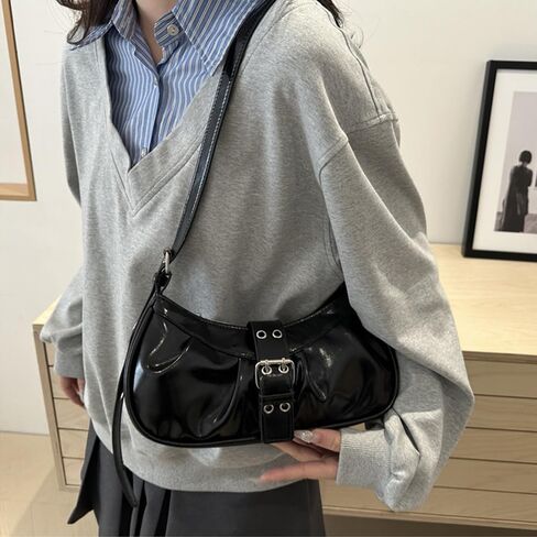 أكياس Y2K الكتف Pu Leather Hobo للأكياس للنساء ، ومحافظات القابض الصغيرة اللطيفة التي تخرج من محفظة المقبض العلوي in Kuwait