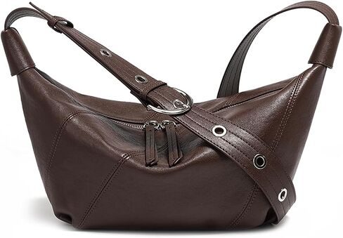 Hobo Bags for Women Soft Crossbody Shoulder Purses Slouchy Genuine Leather in Kuwait