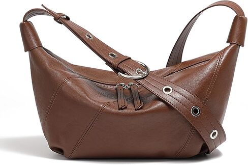 Hobo Bags for Women Soft Crossbody Shoulder Purses Slouchy Genuine Leather in Kuwait